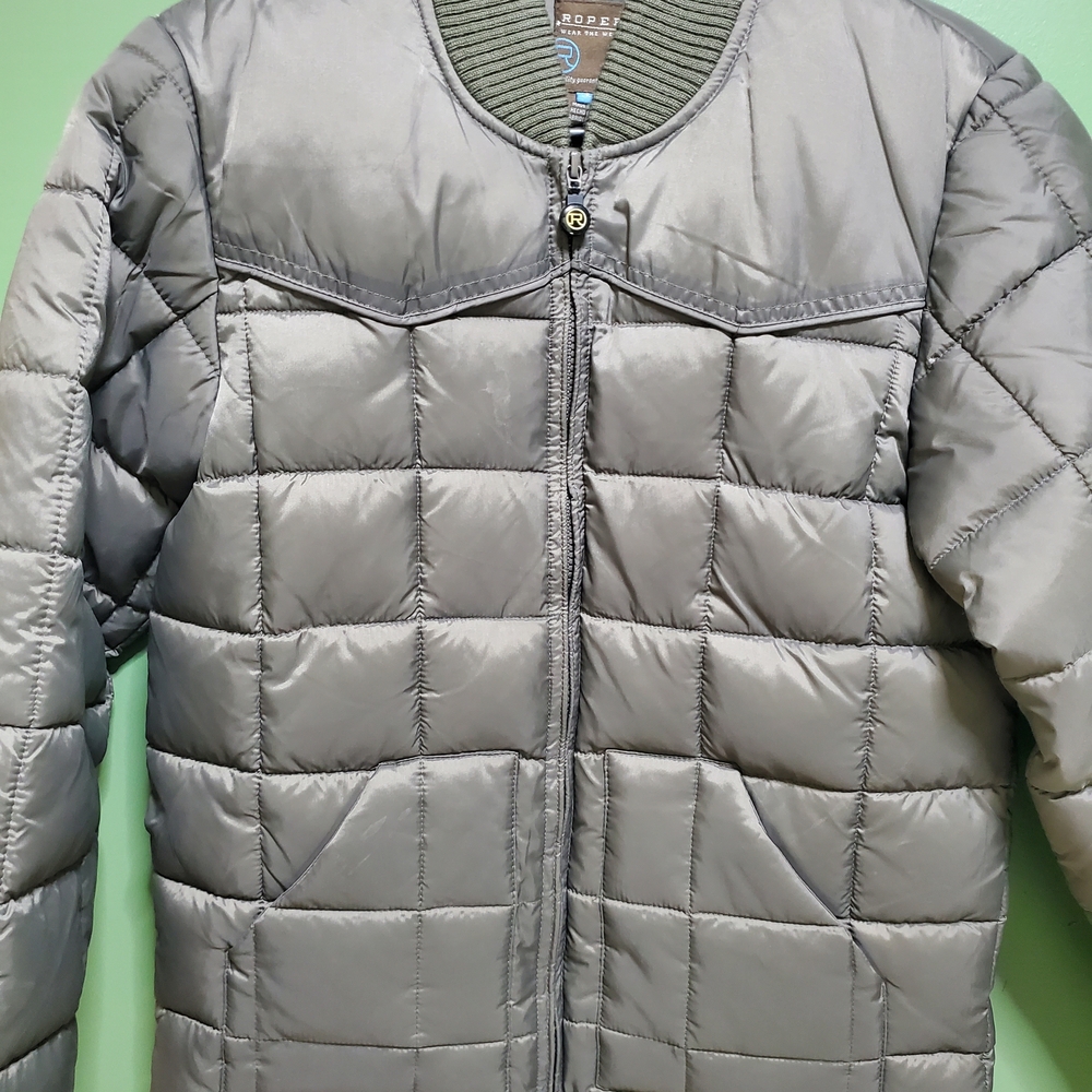 Roper Youth Greenish Grey Down Puffer Jacket